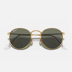 Ray-Ban Gold Frame Sunglasses with Dark Lenses